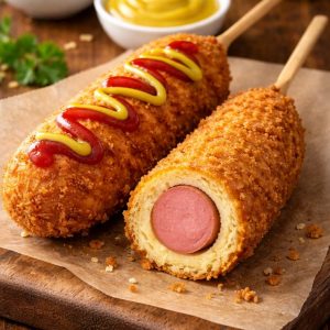 Golden Harmony Foods Panko Cheese Corndogs per case