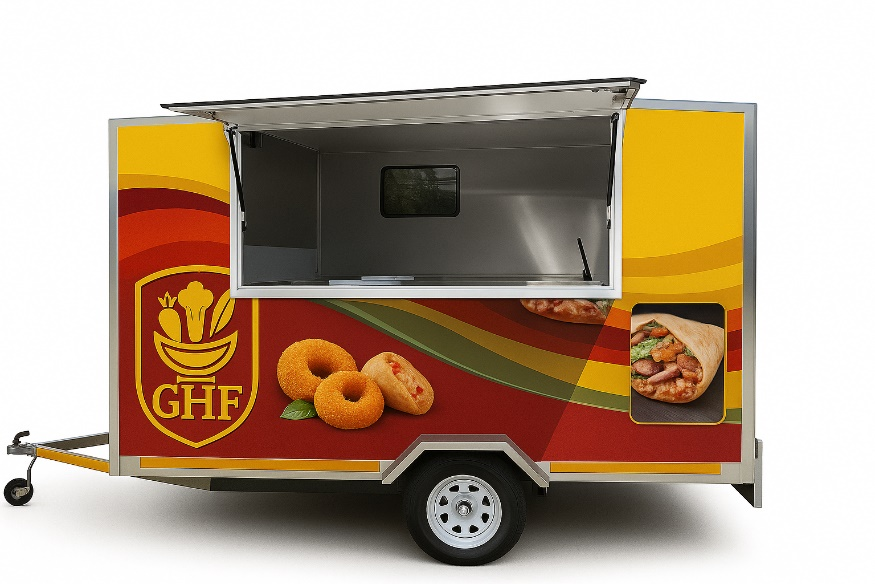 Golden Harmony Foods catering caravan food trailer