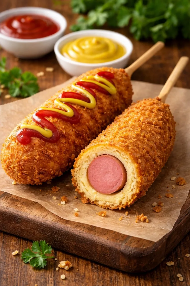 Golden Harmony Foods Panko Cheese Corndogs per case